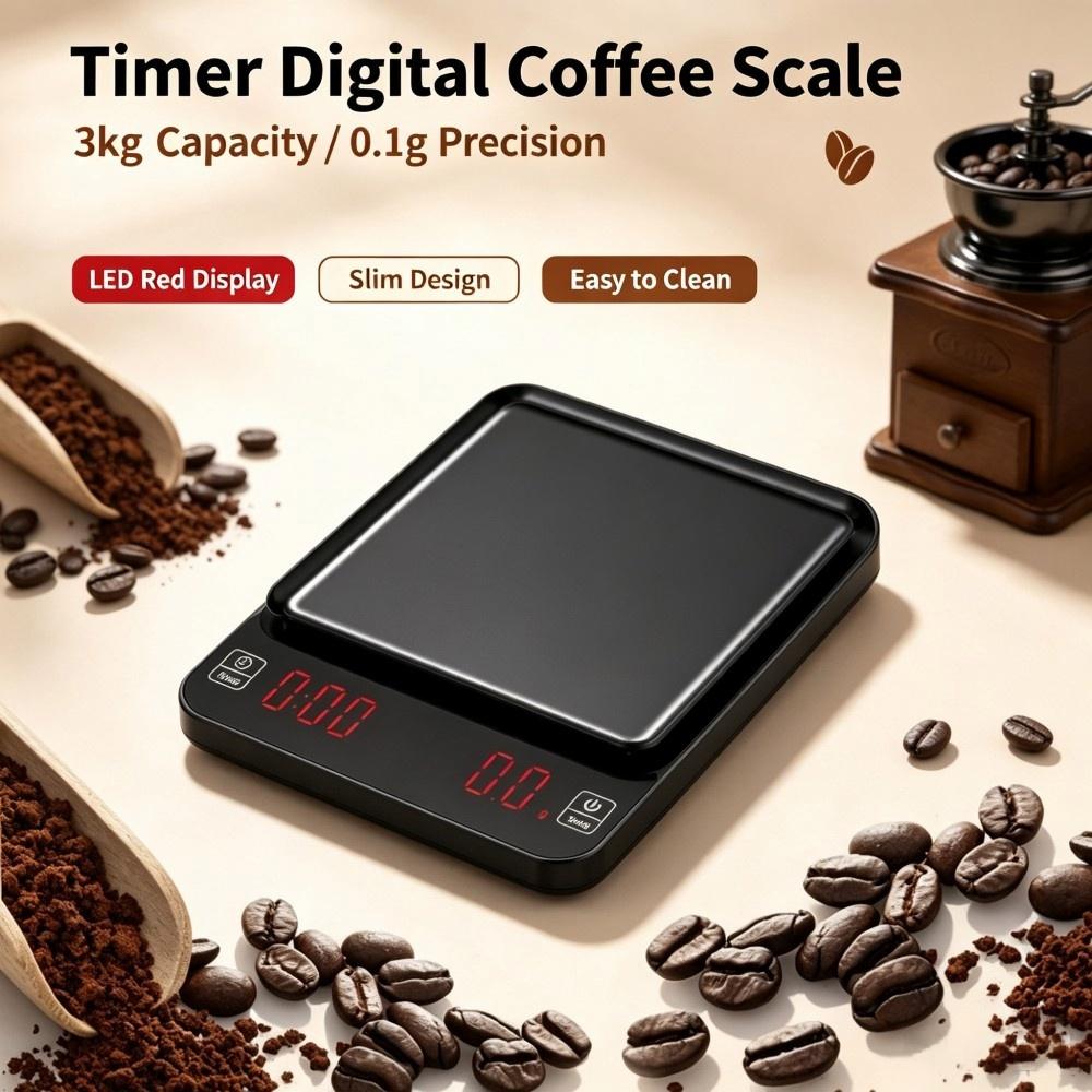 Electronics & Gadgets Icon - 3kg/0.1g 고정밀 디지털 커피 저울, LED
