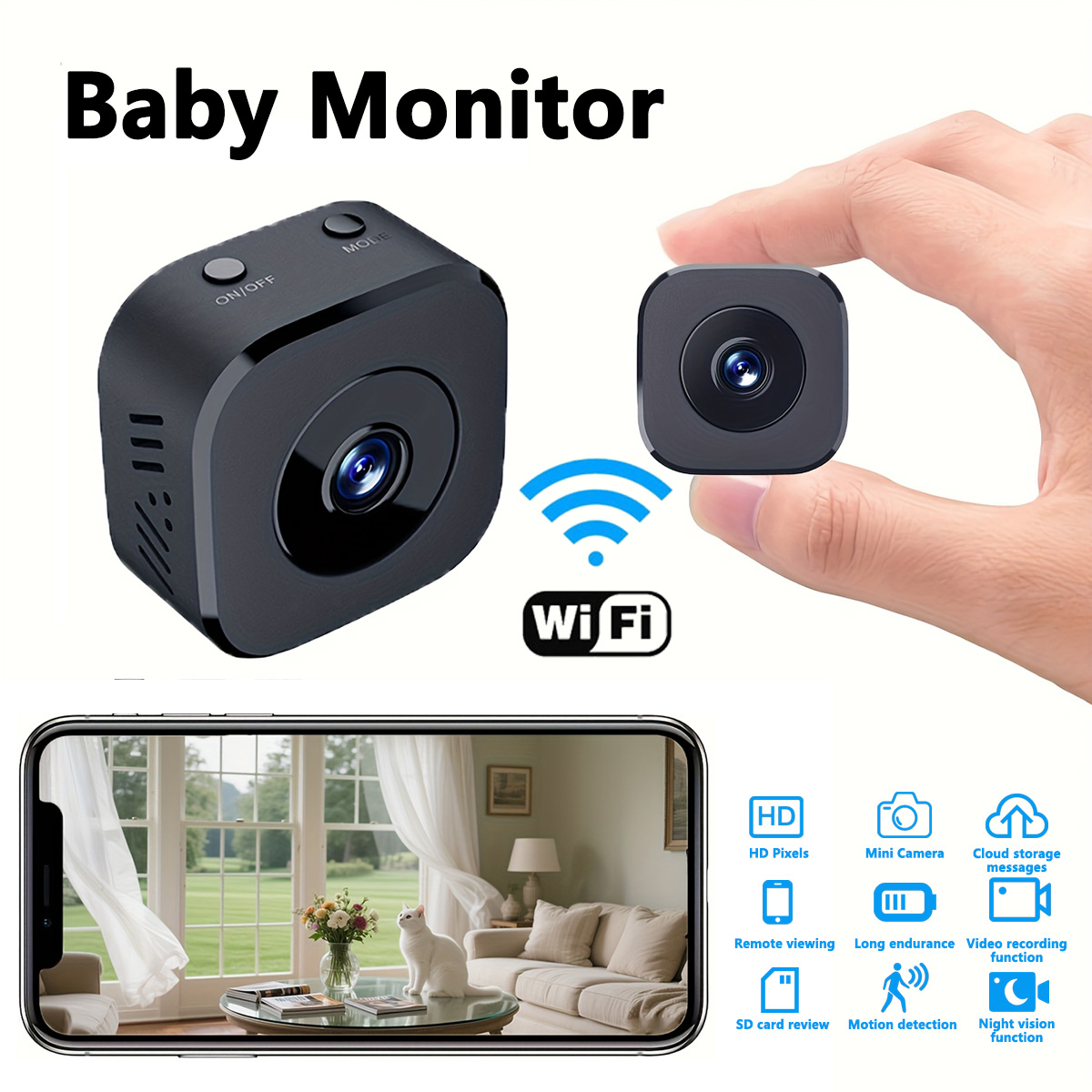Compact Camera Mirrorless - 1080P HD 미니 WiFi 카메라 실내