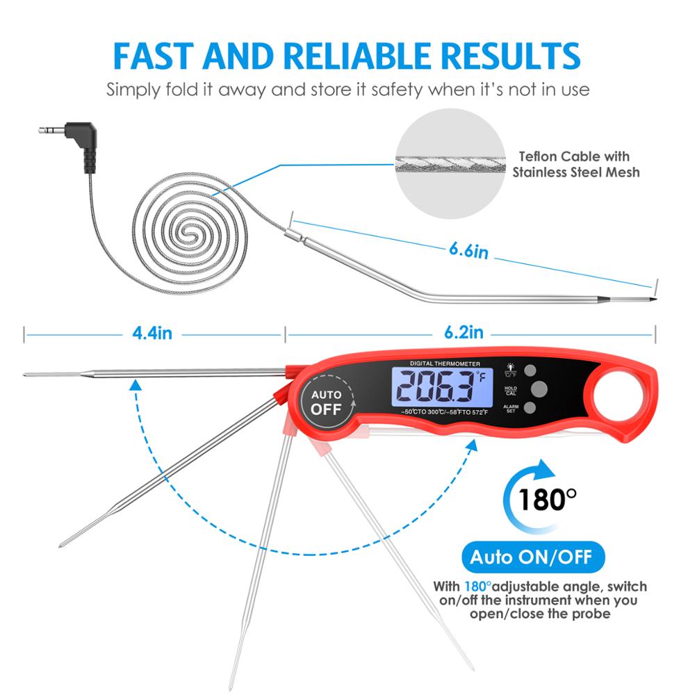 ORIA 식품 온도계 디지털 주방 바베큐 온도계 고기  - Kitchen Electronics Gadgets 리뷰 및 가격