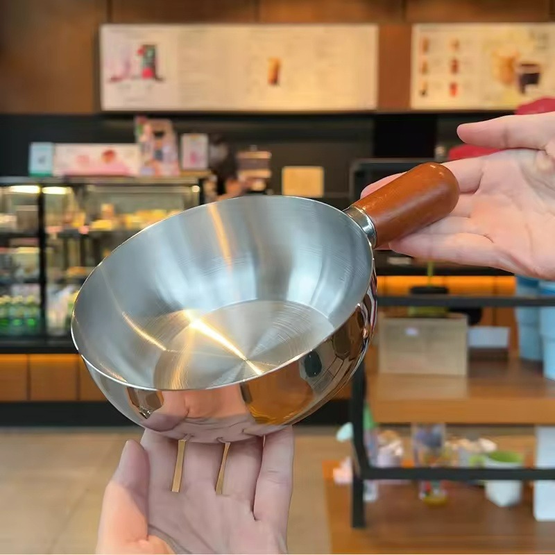 스테인리스 스틸 소스팬 우유냄비 호두나무 손잡이 달린  - Kitchen Electronics Gadgets 리뷰 및 가격