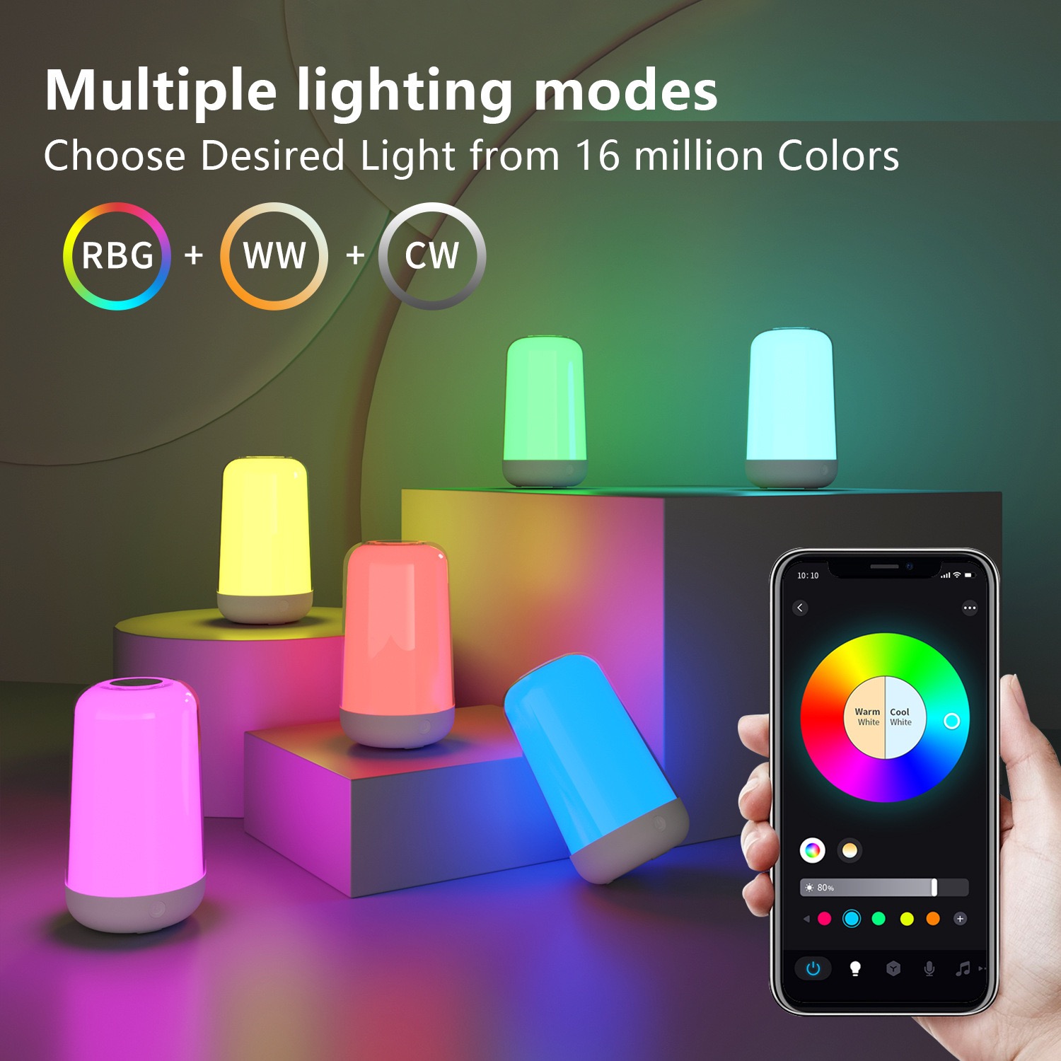 스마트 터치 테이블 램프는 앱과 연동되며, 침실용 디밍 - Rgb Desk Lamp Smart 리뷰 및 가격