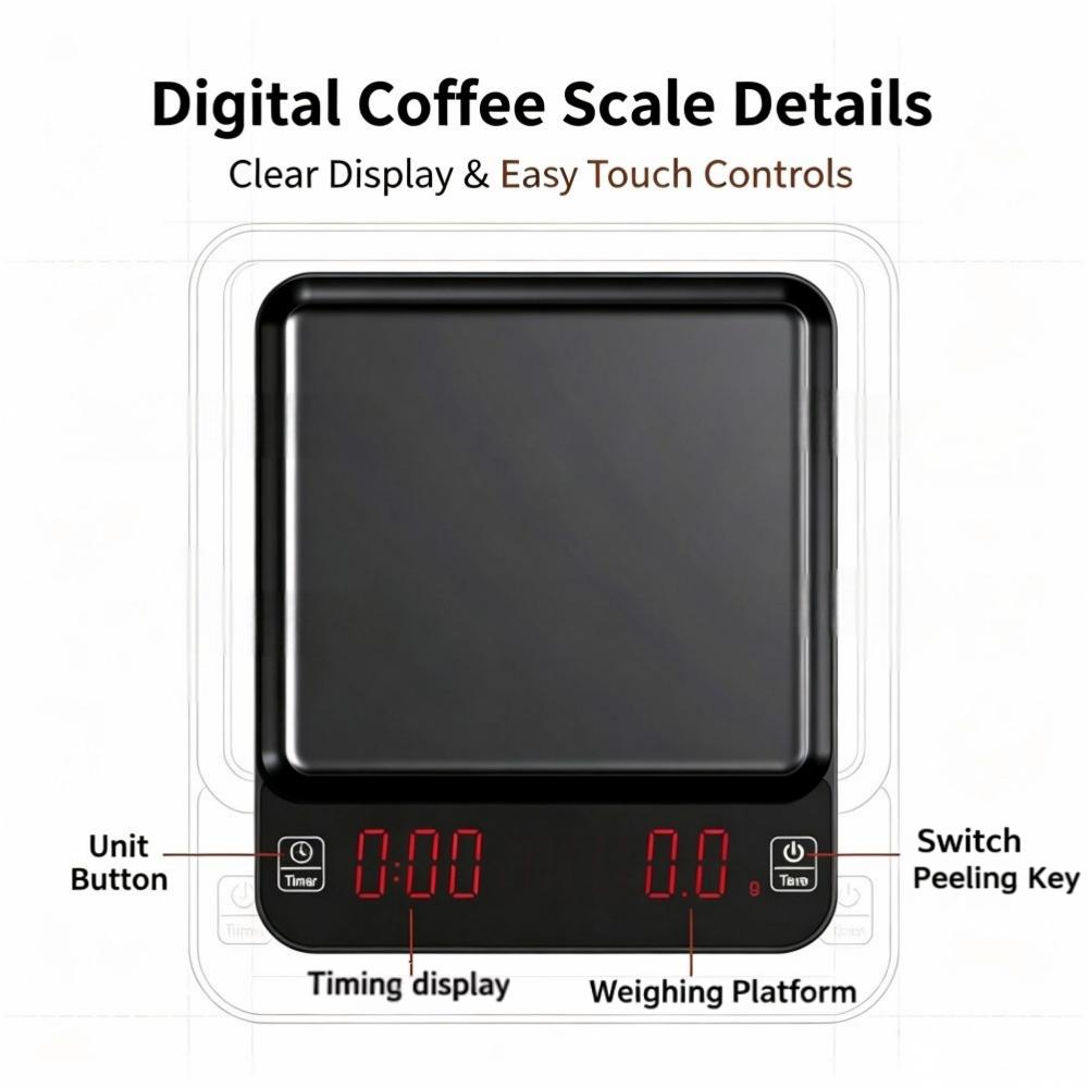 3kg/0.1g 고정밀 디지털 커피 저울, LED 휴대 - Electronics & Gadgets Icon 리뷰 및 가격