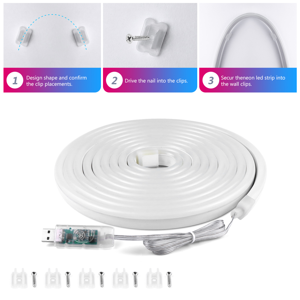 스마트 블루투스 다채로운 RGB LED 스트립 네온 조 - Rgb Desk Lamp Smart 리뷰 및 가격