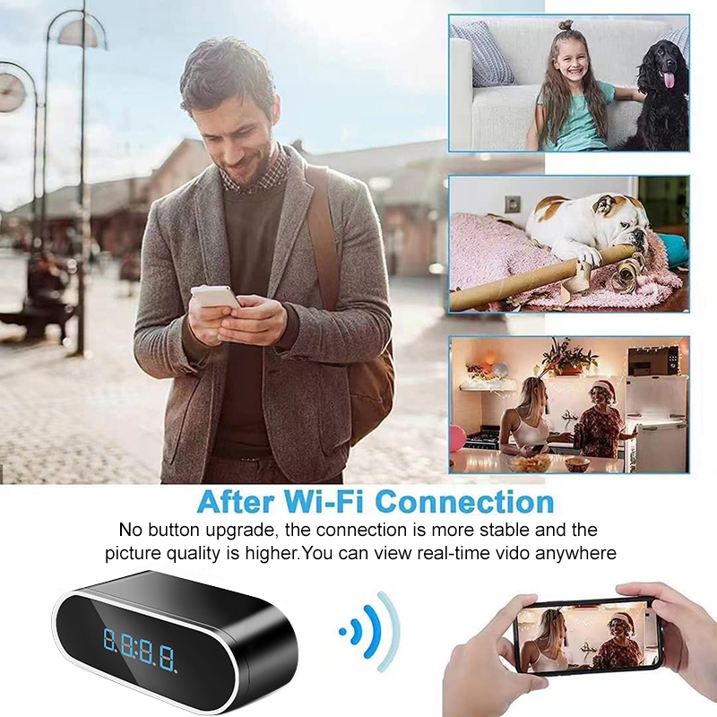 풀 HD 1080P 알람 시계 미니 카메라 무선 Wif - Compact Camera Mirrorless 리뷰 및 가격