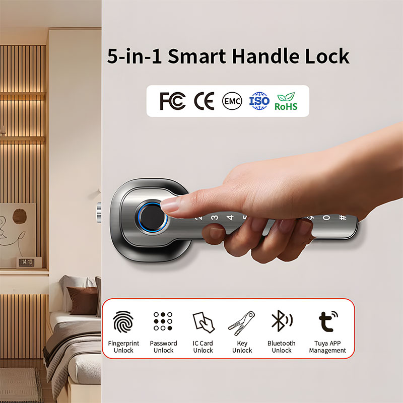 홈 보안 장치 스마트 지문 도어락 디지털 전자 핸들 잠 - Unique Electronics Gadgets 리뷰 및 가격