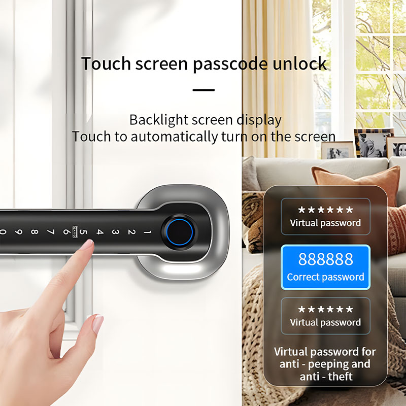 홈 보안 장치 스마트 지문 도어락 디지털 전자 핸들 잠 - Unique Electronics Gadgets 리뷰 및 가격