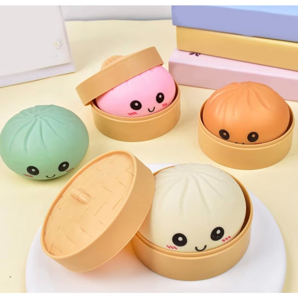 미니 만두 모양 스퀴즈 장난감, 대나무 찜기 포함, 부 - Electronics Latest Gadgets 리뷰 및 가격