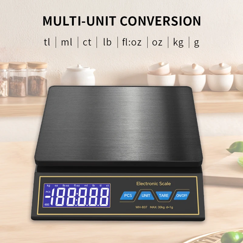 LCD 디지털 주방 저울 30kg/1g 충전식 스테인리 - Unique Electronics Gadgets 리뷰 및 가격